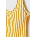 Купальник H&M 32, бело желтый полоска (55755)