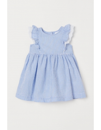 Платье H&M 74см, бело голубой полоска (66032)