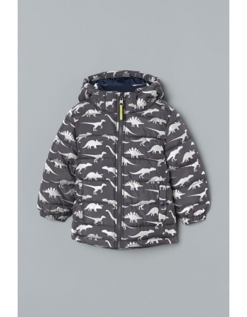 Куртка H&M 110см, сірий динозаври (44768)