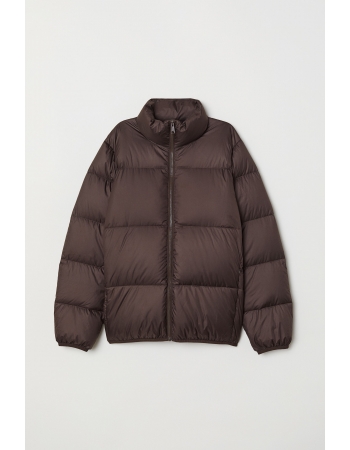 Куртка пуховик H&M XS, темно коричневый (44756)