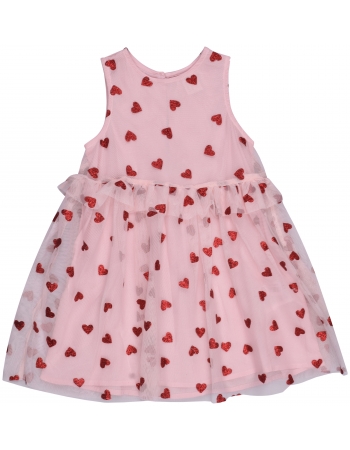 Платье H&M 86см, розовый сердечки (38173)