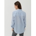 Рубашка H&M 36, бело голубой полоска (40491)