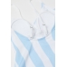 Купальник H&M 34, бело голубой полоска (66038)