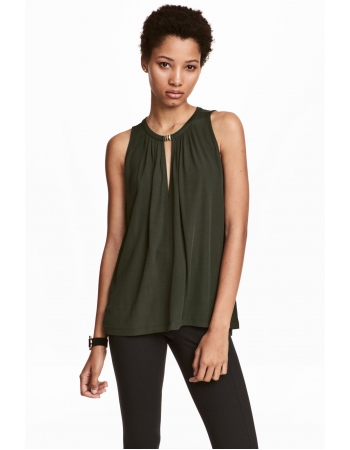Блуза H&M XS, темно зеленый (36370)