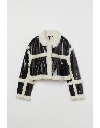 Куртка H&M S, черно белый (70477)