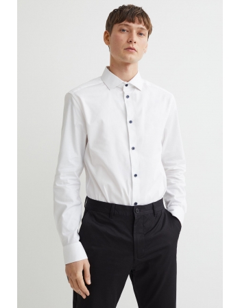 Рубашка H&M L, белый (62587)