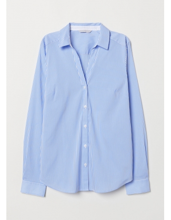 Рубашка H&M 32, голубой полоска (36363)