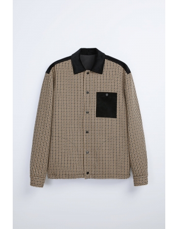 Куртка Zara L XL, бежево черный (64929)