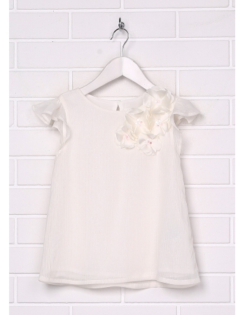Блуза H&M 98см, білий квіти (18883)