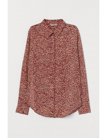 Блуза H&M 36, червоний візерунок (53677)