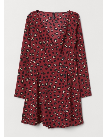 Платье H&M 38, бордовый леопард (39612)