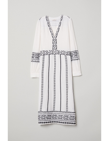 Платье H&M 36, белый узор (41610)