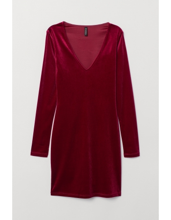 Платье H&M 36, бордовый (41598)
