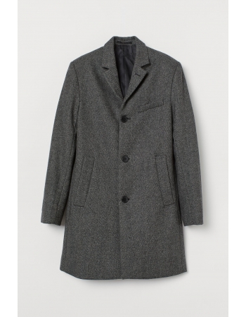Пальто H&M 50, черно белый узор (57787)