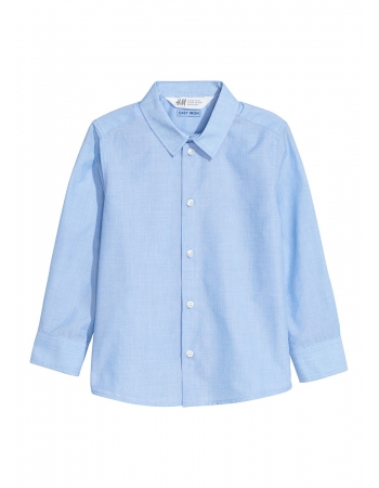 Рубашка H&M 128см, голубой (23208)