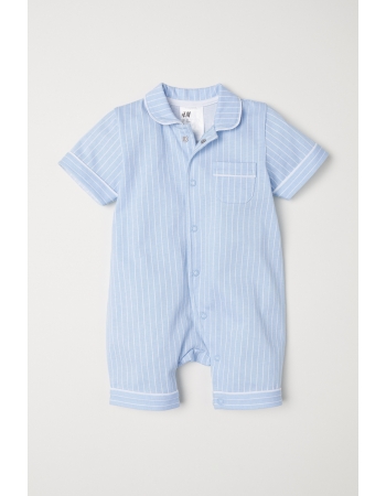 Пижама H&M 62см, голубой полоска (18512)