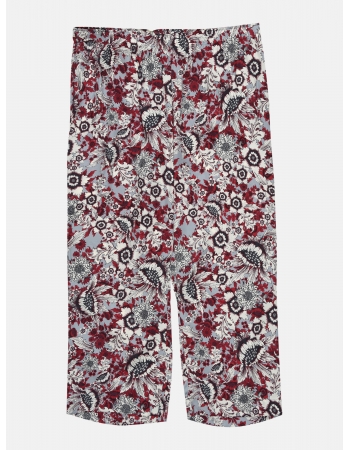 Брюки для сна H&M XL, бордово белый цветы (50788)