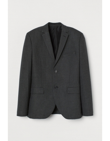 Піджак H&M 54, темно сірий меланж (54094)