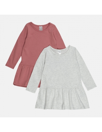 Платье (2шт) H&M 92см, серый, розовый (52779)
