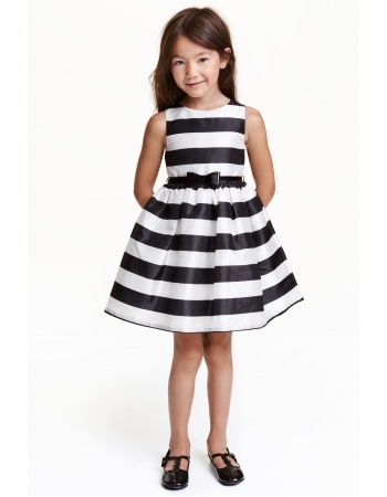 Плаття H&M 116см, чорно білий смужка (41890)