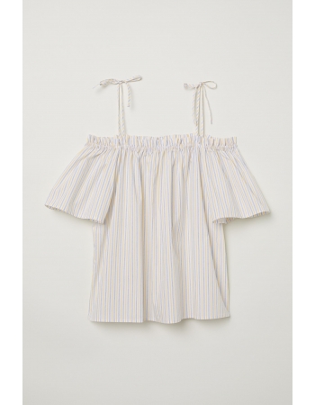 Блуза H&M 48, білий смужка (37370)
