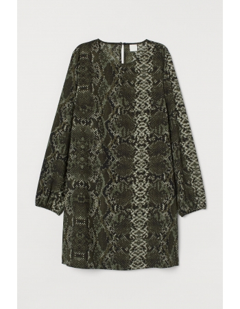 Платье H&M 32, зеленый принт (53659)