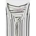 Блуза H&M 34, белый черная полоска (38018)