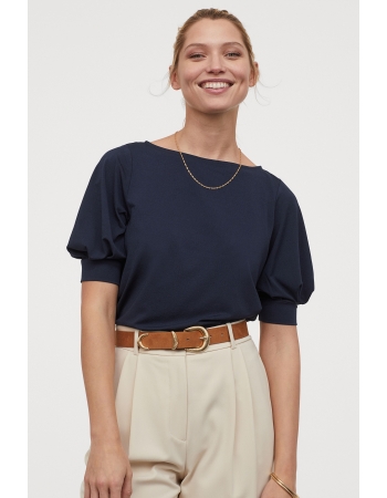 Блуза H&M S, темно синий (38019)