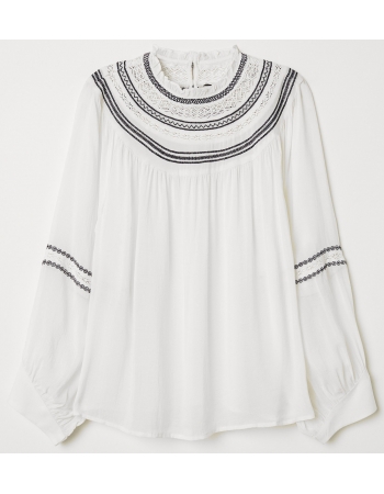 Блуза H&M 42, молочный (36989)