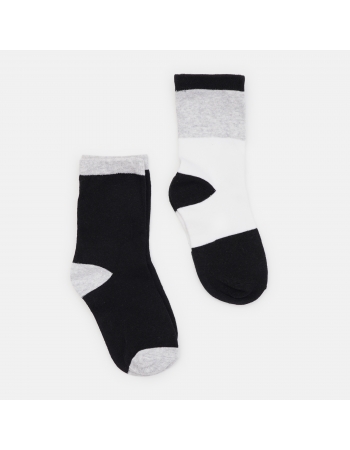 Носки (2 пары) H&M 31 34, черный, серый (65053)
