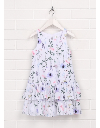 Платье H&M 116см, белый цветы (27385)
