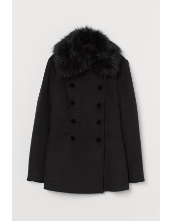 Пальто H&M 42, чорний (44578)
