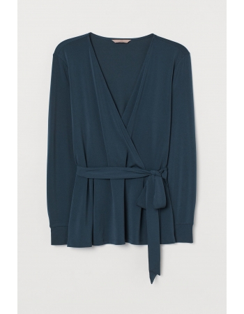 Блуза H&M 2XL, темно зеленый (52718)