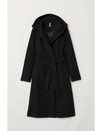 Пальто H&M 34, чорний (43893)