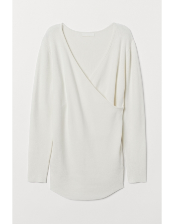 Пуловер для беременных H&M XL, белый (43869)