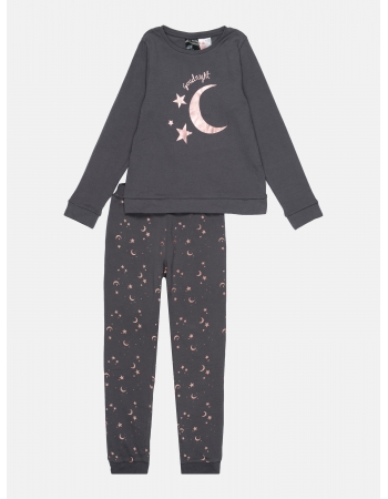 Пижама (кофта, брюки) H&M 122 128см, темно серый звезды (51306)
