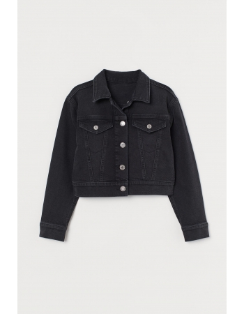 Куртка джинсова H&M 146см, чорний (54637)
