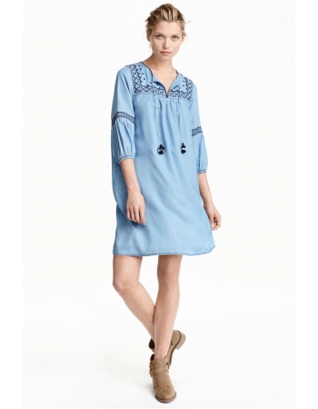 Платье H&M 34, голубой (39062)