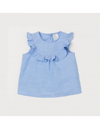 Блуза H&M 80см, блакитний (51012)