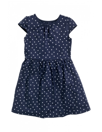 Платье H&M 110 116см, темно синий сердечки (40471)