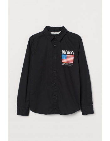 Рубашка H&M 146см, черный (62625)