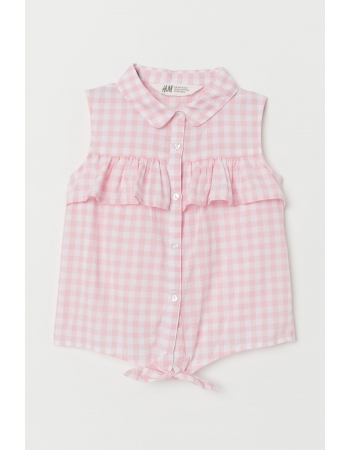 Блуза H&M 98см, розовый клетка (51764)