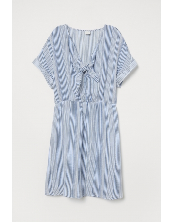 Платье H&M 42, бело синий полоска (41271)