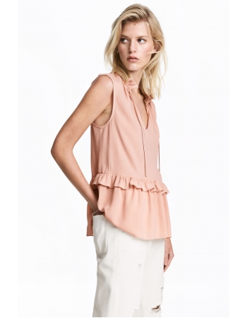 Блуза H&M 32, блідо рожевий (41626)