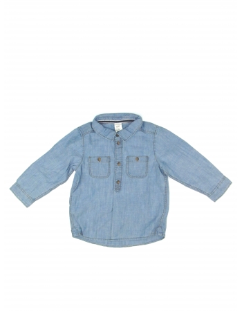 Рубашка H&M 92см, голубой (31359)