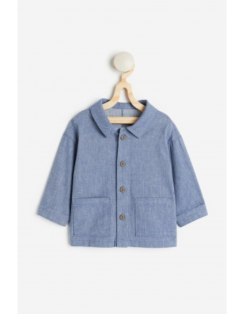 Рубашка H&M 80см, темно голубой (70810)