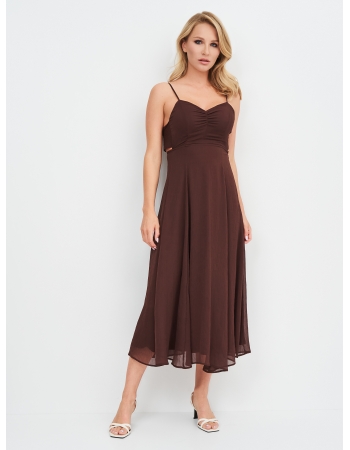 Платье H&M 34, темно коричневый (57700)