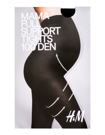 Колготки для беременных, 100 Den H&M L, черный (50348)