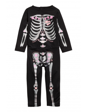 Карнавальный костюм Скелет H&M 92см, черный скелет (67941)