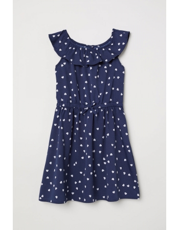 Плаття H&M 116см, темно синій сердечки (23877)